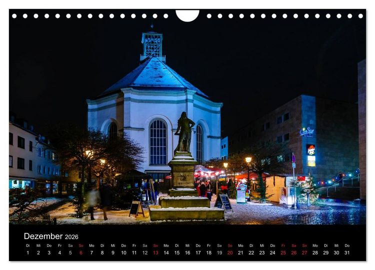 Produktbild: Nachts in Kassel (Wandkalender 2026 DIN A4 quer), CALVENDO Monatskalender