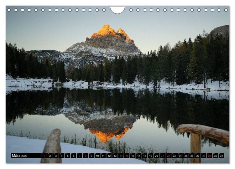 Produktbild: Die Drei Zinnen - Unesco Weltnaturerbe (Wandkalender 2026 DIN A4 quer), CALVENDO Monatskalender