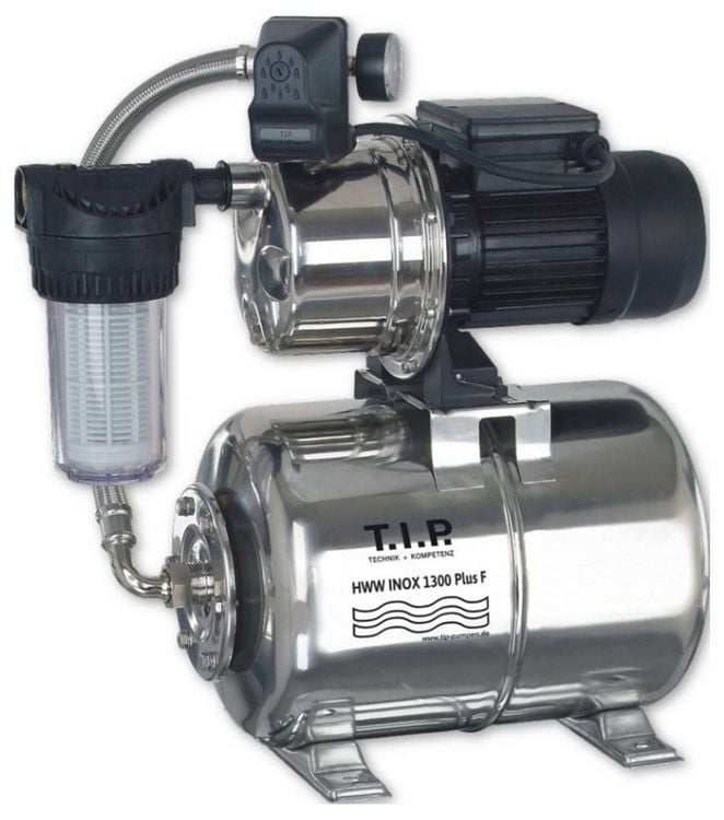 Produktbild: T.I.P. - Technische Industrie Produkte 31155 HWW INOX 1300 Plus F Hauswasserwerk 230V 4350 l/h