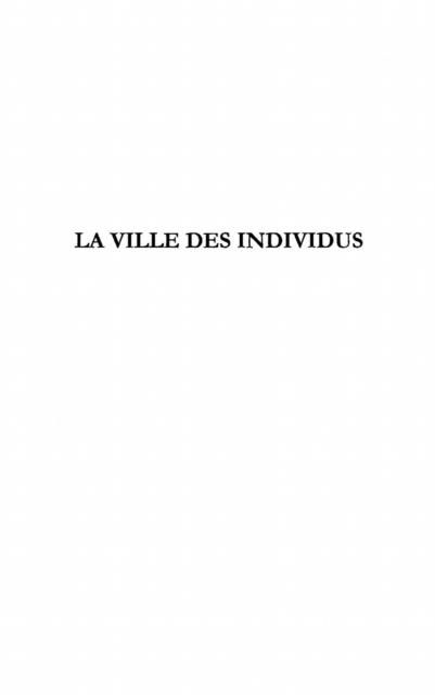Produktbild: Ville des individus La