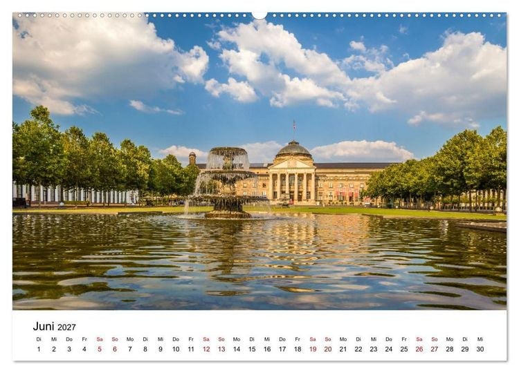 Produktbild: Wiesbadener Impressionen (hochwertiger Premium Wandkalender 2027 DIN A2 quer), Kunstdruck in Hochglanz