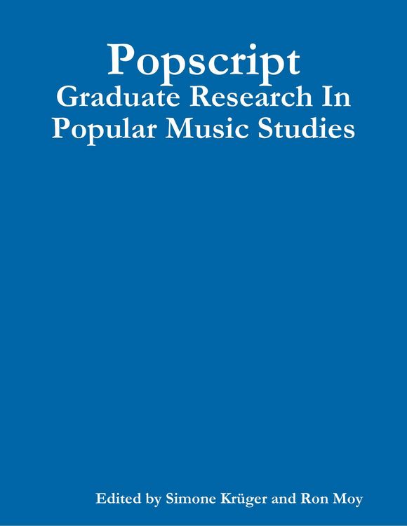 Produktbild: Popscript: Graduate Research In Popular Music Studies