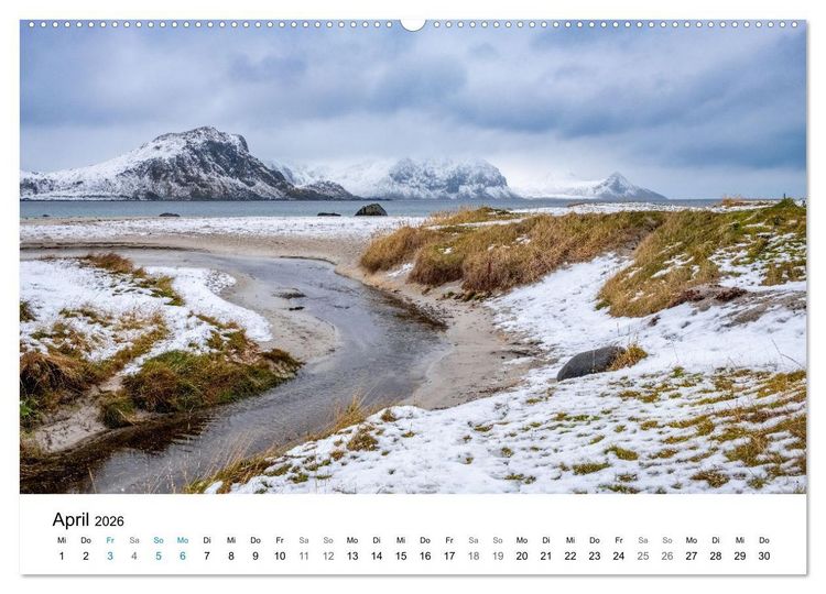Produktbild: NORWEGEN - EINE ATEMBERAUBENDE SCH&Ouml;NHEIT (hochwertiger Premium Wandkalender 2026 DIN A2 quer), Kunstdruck in Hochglanz
