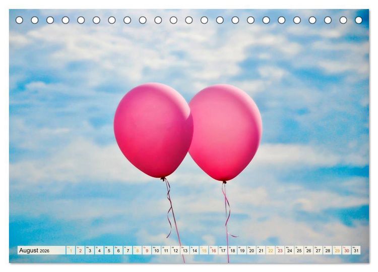 Produktbild: Mein sch&ouml;ner bunter Luftballon (Tischkalender 2026 DIN A5 quer), CALVENDO Monatskalender
