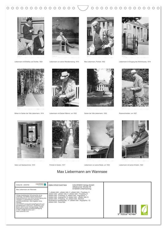 Produktbild: Max Liebermann am Wannsee (Wandkalender 2026 DIN A3 hoch), CALVENDO Monatskalender