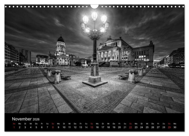 Produktbild: Berlin Monochrome (Wandkalender 2026 DIN A3 quer), CALVENDO Monatskalender