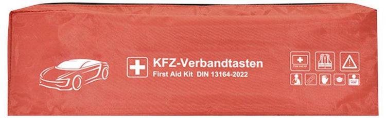Produktbild: besTreat 3 in 1 Car first aid kit Verbandtasche Inkl. Warndreieck Bus, Wohnmobile, Pkw, SUV (L x B x H) 130 x 440 x 60 mm EN 14683 DIN 13164 1 St.