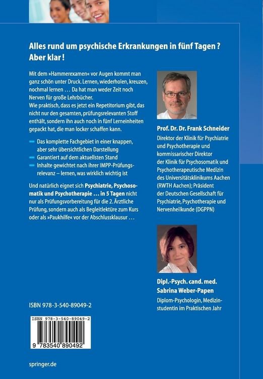 Produktbild: Psychiatrie, Psychosomatik und Psychotherapie ...in 5 Tagen