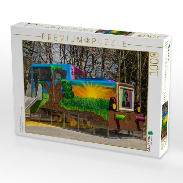 Produktbild: CALVENDO Puzzle Bunter Eisenbahnspielplatz | 1000 Teile Lege-Gr&ouml;&szlig;e 64x48cm Foto-Puzzle f&uuml;r gl&uuml;ckliche Stunden