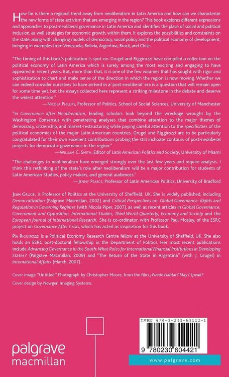Produktbild: Governance after Neoliberalism in Latin America