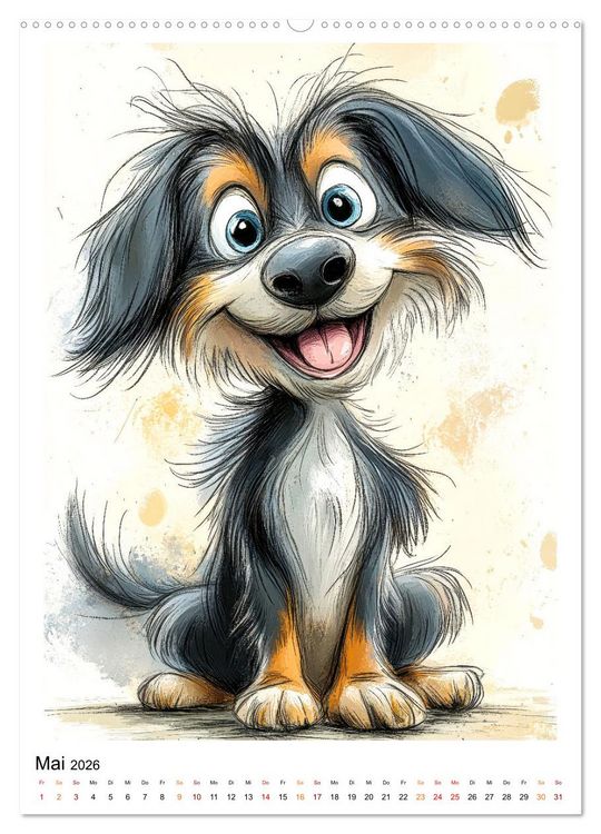 Produktbild: Hunde mit Humor (hochwertiger Premium Wandkalender 2026 DIN A2 hoch), Kunstdruck in Hochglanz