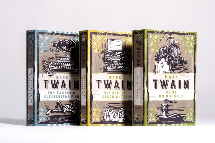 Produktbild: Mark Twain, Grosse Werke in 3 B&auml;nden im Schmuck-Schuber