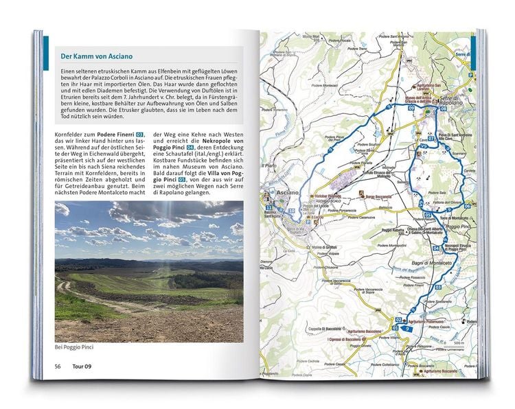 Produktbild: KOMPASS Wanderf&uuml;hrer Toskana, 80 Touren mit Extra-Tourenkarte