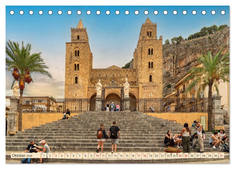 Produktbild: Sizilien, &Auml;tna-Catania-Cefalu-Messina-Syrakus-Taormina-Tindari (Tischkalender 2026 DIN A5 quer), CALVENDO Monatskalender