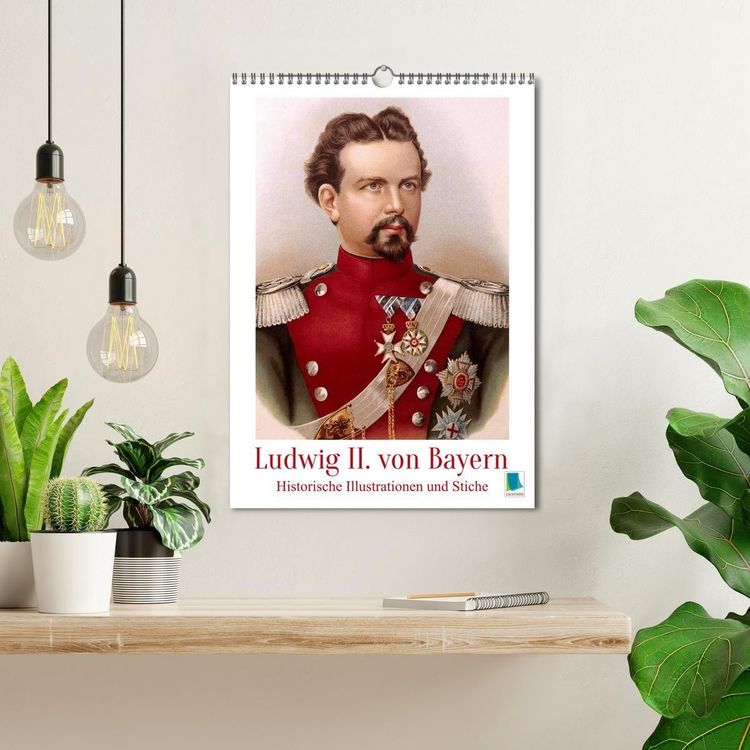 Produktbild: Ludwig II. von Bayern: Historische Illustrationen und Stiche (Wandkalender 2026 DIN A3 hoch), CALVENDO Monatskalender