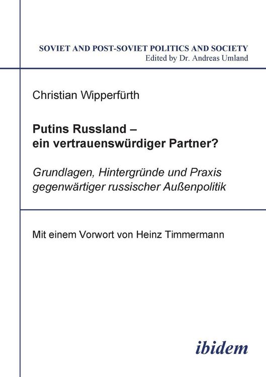 Produktbild: Wipperf&uuml;rth, C: Putins Russland - ein vertrauensw&uuml;rdiger Par