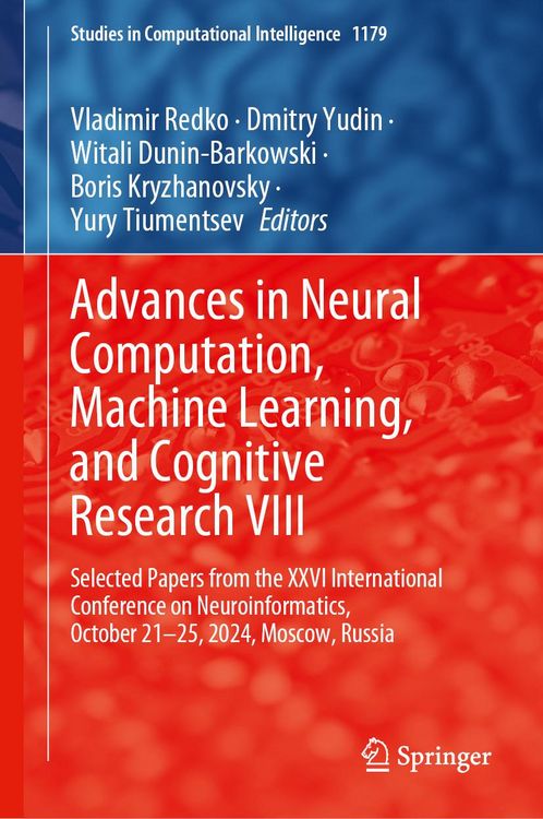 Produktbild: Advances in Neural Computation, Machine Learning, and Cognitive Research VIII