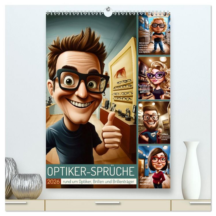 Produktbild: Optikerspr&uuml;che (hochwertiger Premium Wandkalender 2026 DIN A2 hoch), Kunstdruck in Hochglanz