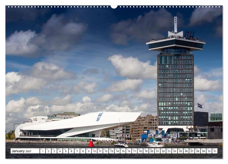 Produktbild: Discover Holland Amsterdam and the Coastal Landscapes of the Netherlands (High Quality Premium Wall Calendar 2027 DIN A2 landscape),CALVENDO 12 Month Wall Calendar