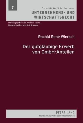 Produktbild: Der gutglaeubige Erwerb von GmbH-Anteilen