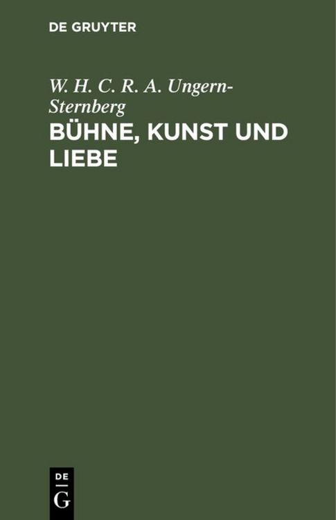 Produktbild: B&uuml;hne, Kunst und Liebe