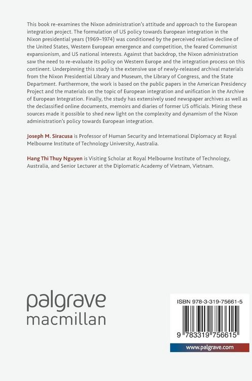 Produktbild: Richard M. Nixon and European Integration