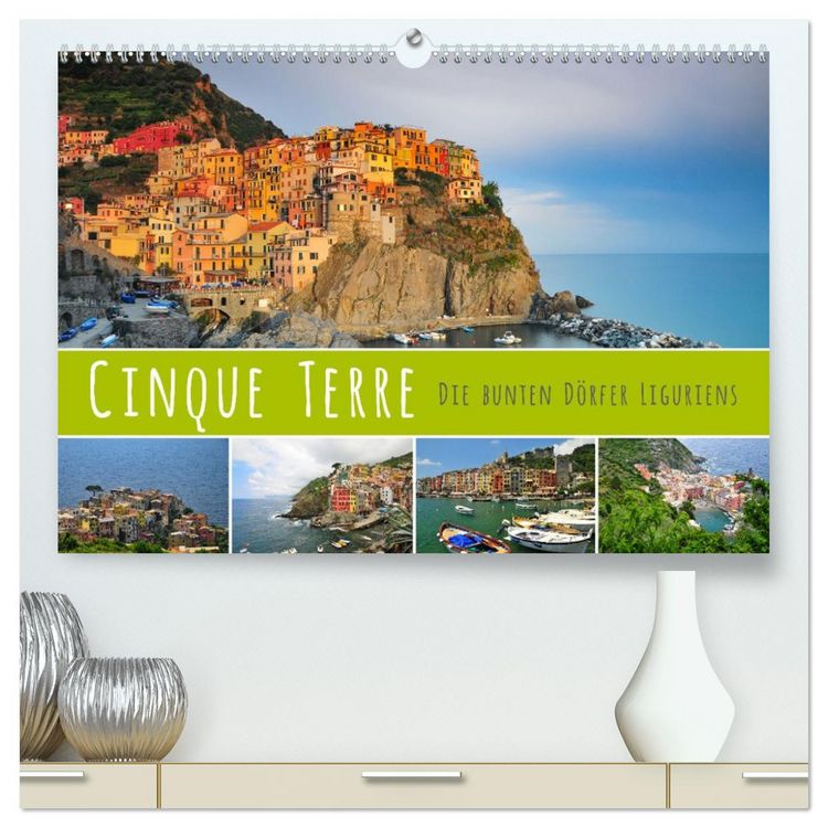 Produktbild: Cinque Terre - die bunten D&ouml;rfer Liguriens (hochwertiger Premium Wandkalender 2026 DIN A2 quer), Kunstdruck in Hochglanz