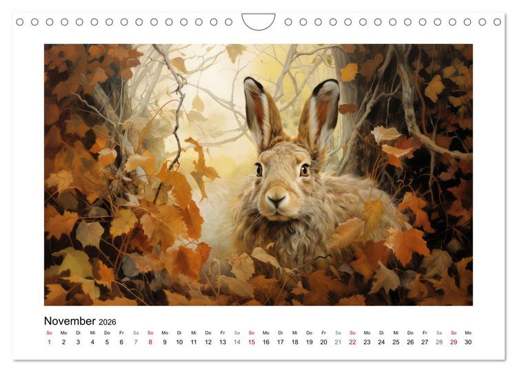 Produktbild: Hasenliebe (Wandkalender 2026 DIN A4 quer), CALVENDO Monatskalender