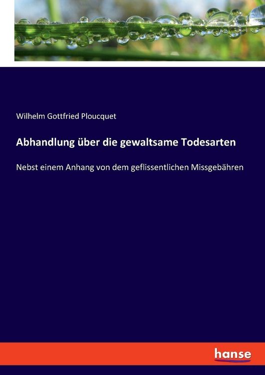 Produktbild: Abhandlung &uuml;ber die gewaltsame Todesarten