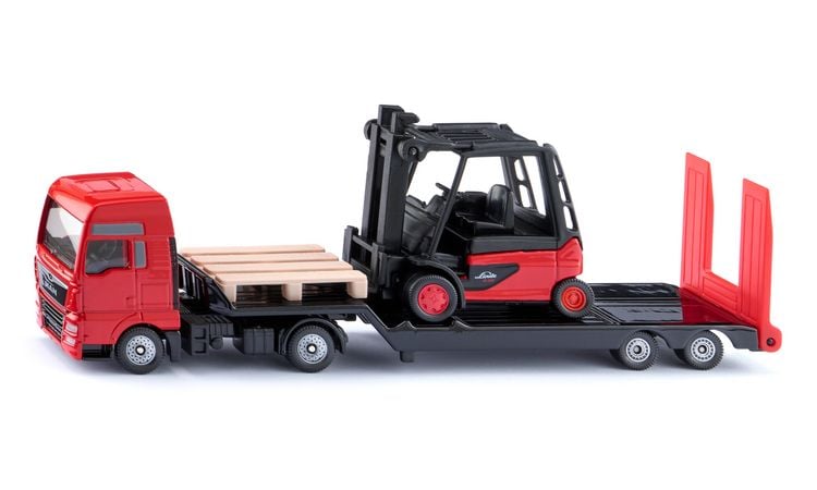 Produktbild: Siku 1763 - MAN LKW mit Linde Gabelstapler, 174x61x31mm, SikuSuper