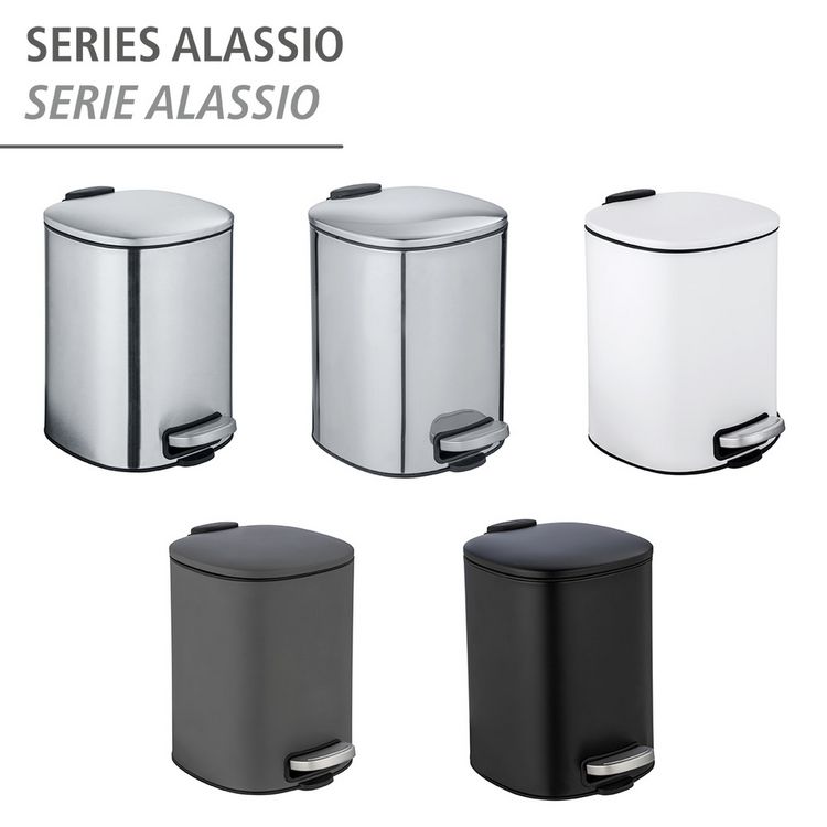 Produktbild: Treteimer Mod. Alassio, Grau 5 L, mit Easy-Close Absenkautomatik