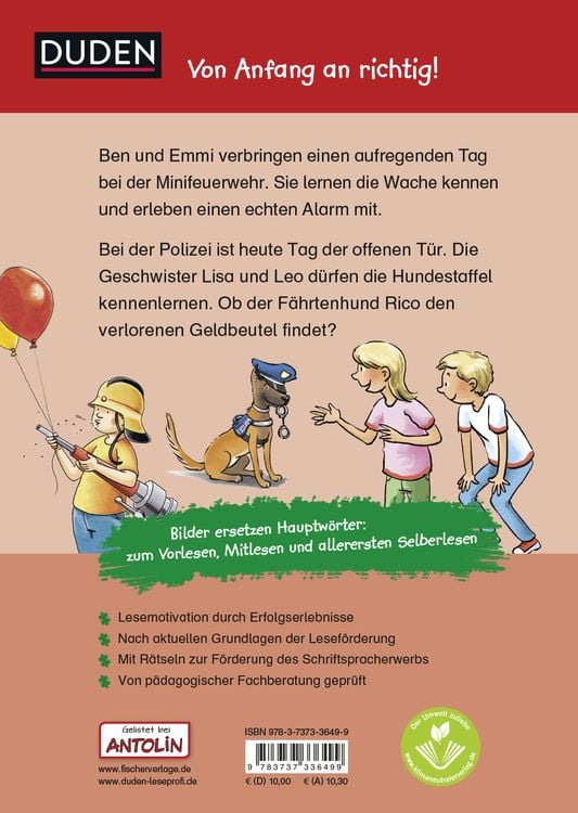 Duden Leseprofi – Mit Bildern lesen lernen: Einsatz bei Feuerwehr und Polizei