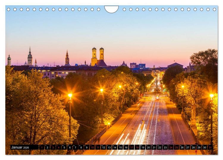 Produktbild: M&Uuml;NCHEN Impressionen einer Weltstadt (Wandkalender 2026 DIN A4 quer), CALVENDO Monatskalender
