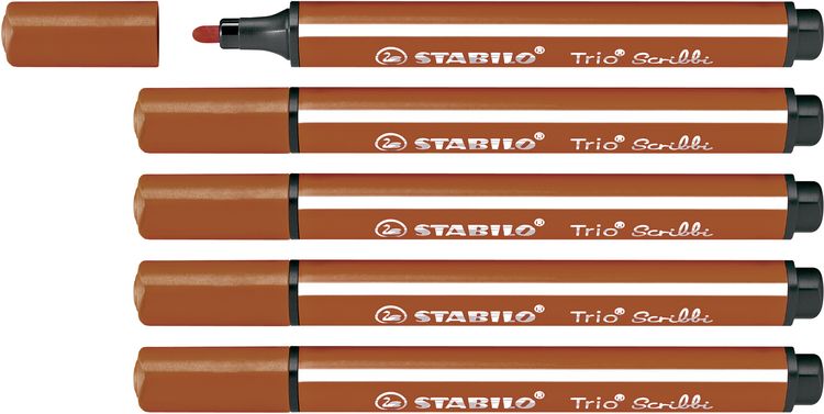 Produktbild: STABILO Fasermaler Trio Scribbi h.brau