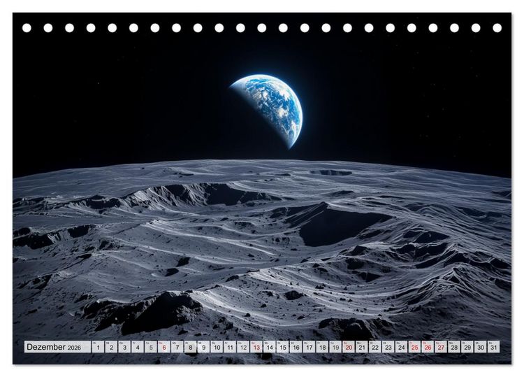 Produktbild: Kosmische Landschaften - Jenseits der Erde (Tischkalender 2026 DIN A5 quer), CALVENDO Monatskalender