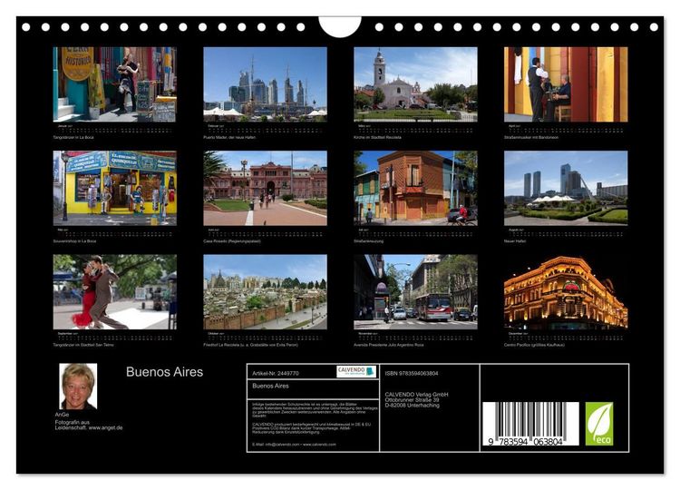 Produktbild: Buenos Aires (Wandkalender 2027 DIN A4 quer), CALVENDO Monatskalender