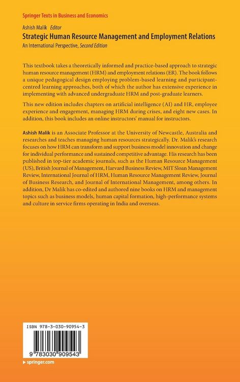 Produktbild: Strategic Human Resource Management and Employment Relations