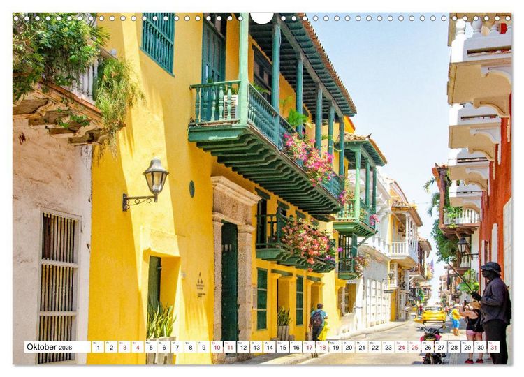 Produktbild: Cartagena - Stadt an der Karibikk&uuml;ste Kolumbiens (Wandkalender 2026 DIN A3 quer), CALVENDO Monatskalender