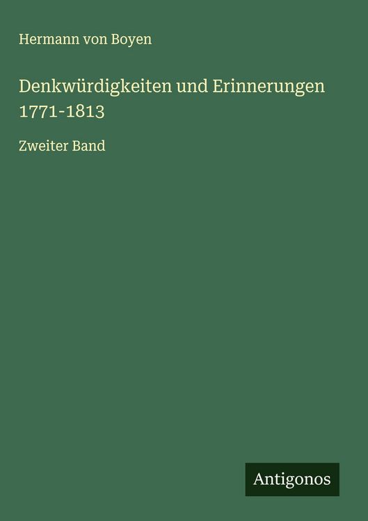 Produktbild: Denkw&uuml;rdigkeiten und Erinnerungen 1771-1813