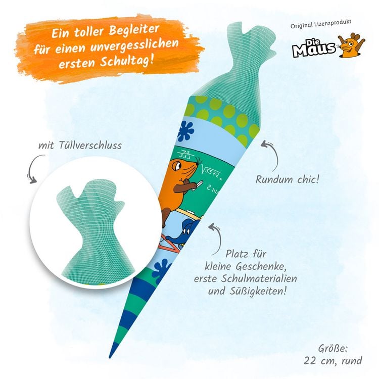 Produktbild: Tr&ouml;tsch Die Maus Schult&uuml;te 22cm