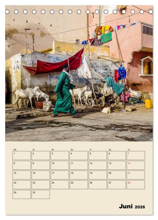 Produktbild: Lebendiges Westafrika - Mauretanien, Senegal, Guinea, Bissau (Tischkalender 2026 DIN A5 hoch), CALVENDO Monatskalender