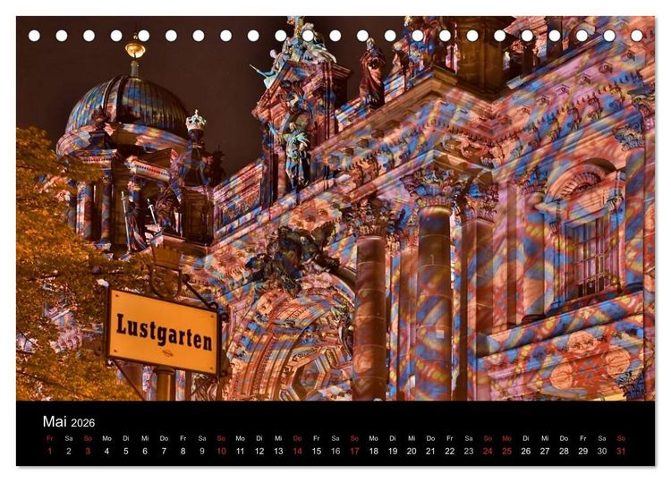 Produktbild: Berlin bei Nacht (Tischkalender 2026 DIN A5 quer), CALVENDO Monatskalender