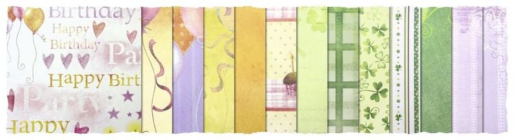 Produktbild: URSUS Spezialpapiere Design Paper Pack Glitter Good Luck, 30 Blatt