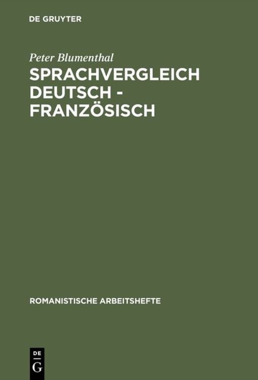 Bild vom Artikel Sprachvergleich Deutsch - Französisch vom Autor Peter Blumenthal