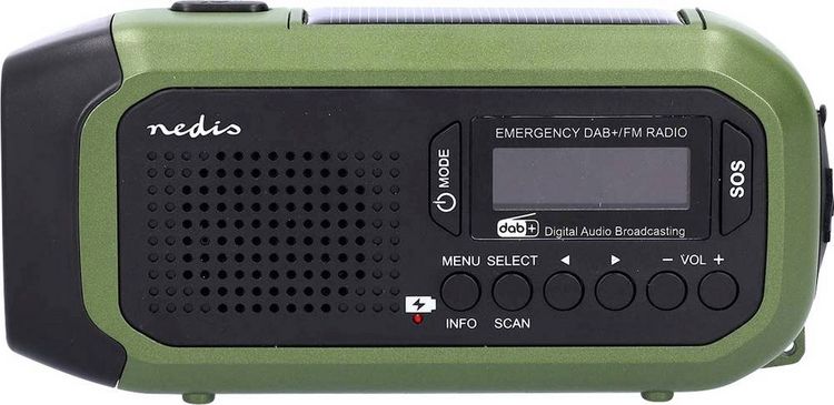 Produktbild: Nedis RDDBCR2000GN Notfallradio DAB+, UKW, FM Notfallradio, DAB+, UKW Gr&uuml;n, Schwarz