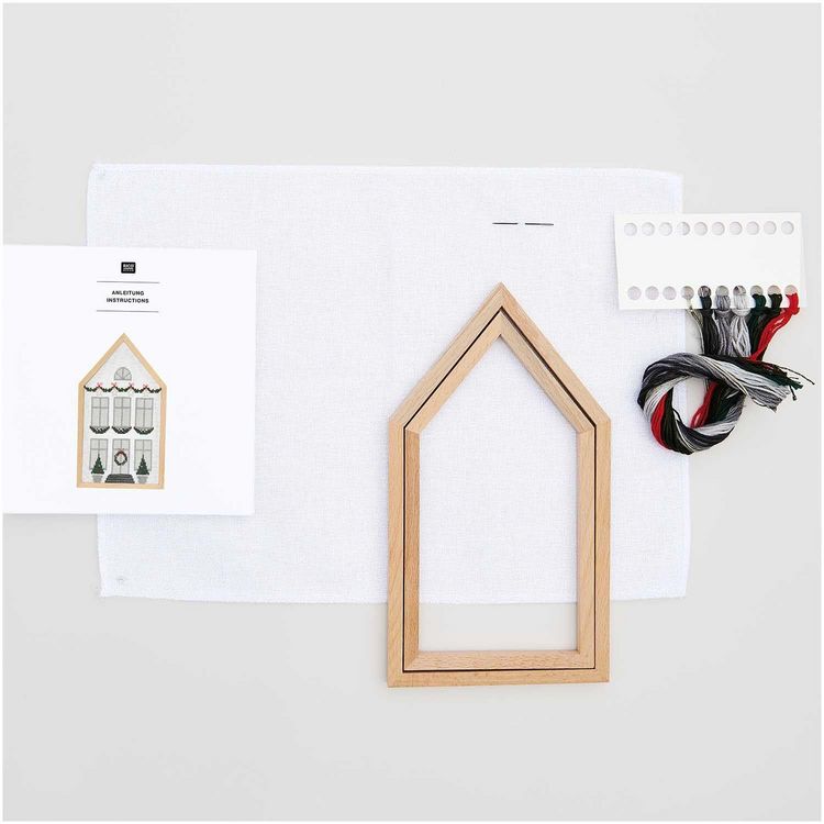 Produktbild: Stickpackung Gez&auml;hlter Kreuzstich, Haus mittel, inkl. Dekost