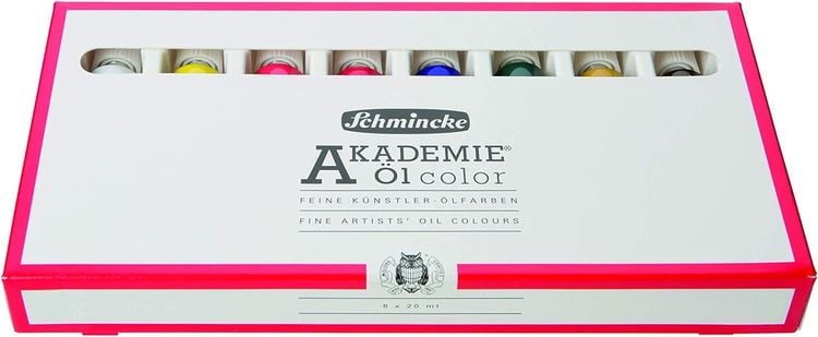 Produktbild: Schmincke Akademie &Ouml;l color, Kartonset, 8 x 20 ml Tuben