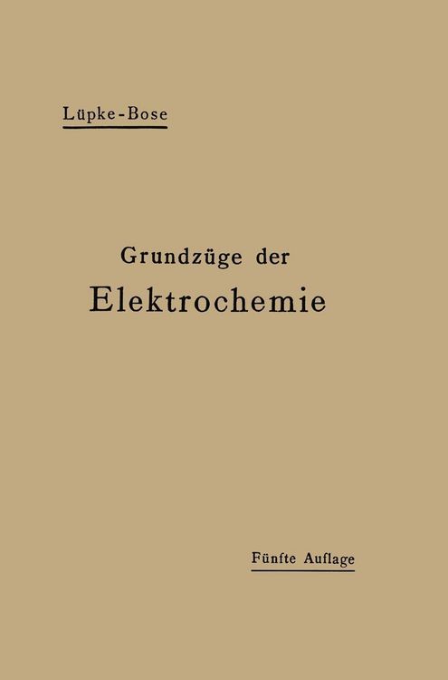 Produktbild: Grundz&uuml;ge der Elektrochemie auf experimenteller Basis