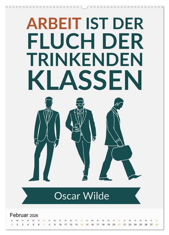 Produktbild: Dichter als Goethe - Der literarische Alkohol-Kalender (Wandkalender 2026 DIN A2 hoch), CALVENDO Monatskalender