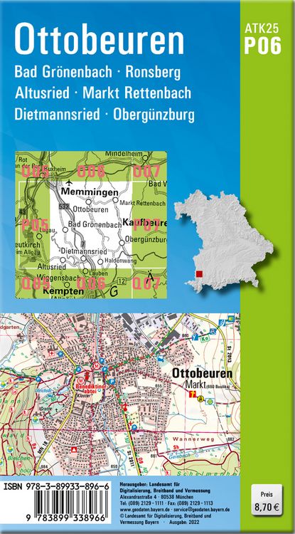 Produktbild: ATK25-P06 Ottobeuren (Amtliche Topographische Karte 1:25000)